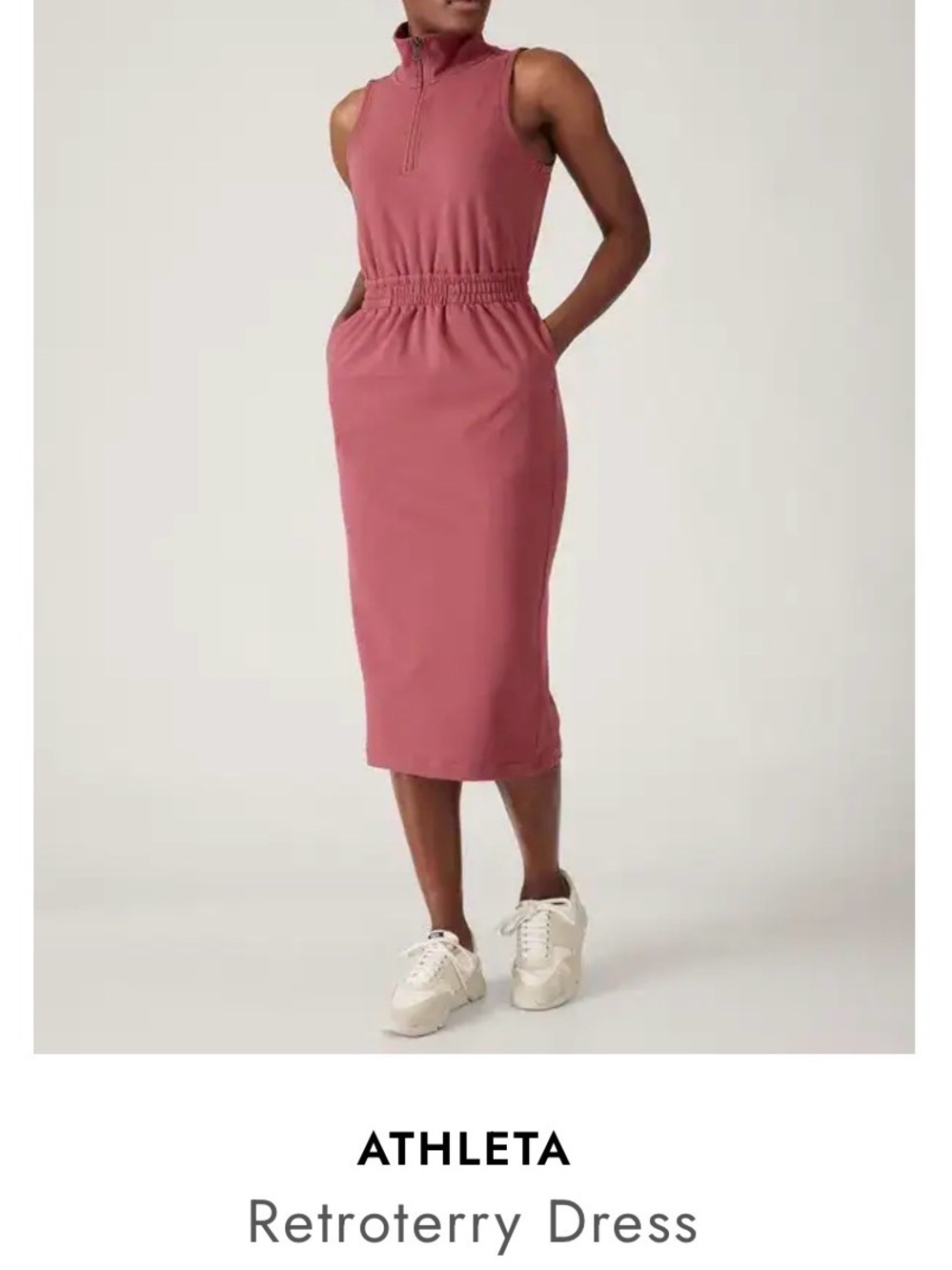 Athleta Retroterry Dress in Rosewood